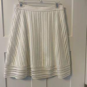 J Crew Stripped White Eyelet Skirt 4